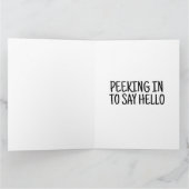 レトロ主婦おもしろいハローグリーティングカード カード (内部)