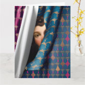 レトロ主婦おもしろいハローグリーティングカード カード (黄色い花)