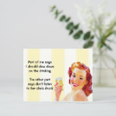 レトロ主婦おもしろい引用文葉書 ポストカード (スタンド正面)