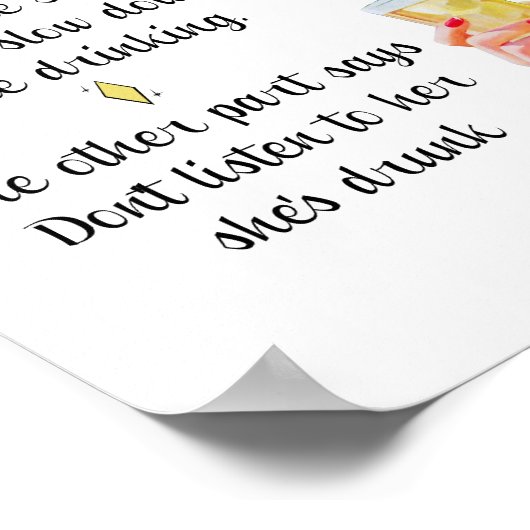 レトロ主婦おもしろい引用文飲みポスター ポスター (角)