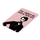 レトロ主婦おもしろい猫マグネット マグネット (左側)