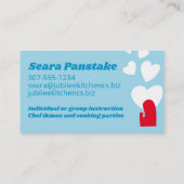 レトロ主婦のオーブン料理教室のパーソナルシェフ 名刺 (裏面)