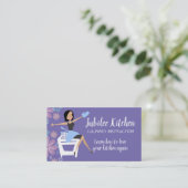 レトロ主婦のオーブン料理教室のパーソナルシェフ 名刺 (スタンド正面)