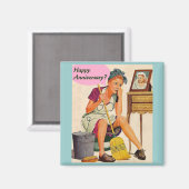 レトロ主婦の記念日 マグネット (正面/裏面)