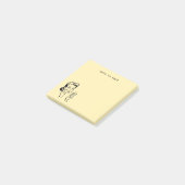 レトロ主婦イエローおもしろいノートトゥーセルフ ポストイット (アングル)