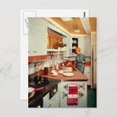 レトロ主婦インキッチン ポストカード (正面/裏面)