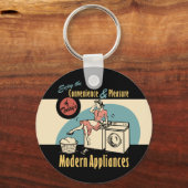 レトロ主婦ウォッシャードライヤー キーホルダー (正面)