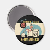 レトロ主婦ウォッシャードライヤー マグネット (正面/裏面)