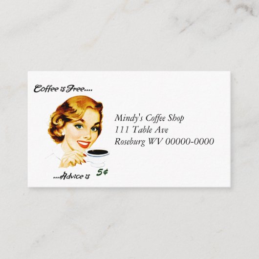 レトロ主婦コーヒーアンドアドバイス アドバイスカード (正面)