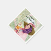 レトロ主婦サンハットカクテルフラワーズ スタンダードカクテルナプキン (角)