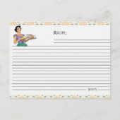 レトロ主婦ブライダルシャワーレシピカード ポストカード (正面)