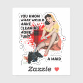 レトロ主婦ユーモアピンアップアート シール (シート)