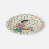 レトロ主婦1950紙プレート ペーパープレート (アングル)