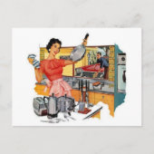 レトロ主婦 ポストカード (正面)