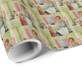 レトロ主婦 ラッピングペーパー (ロールコーナー)