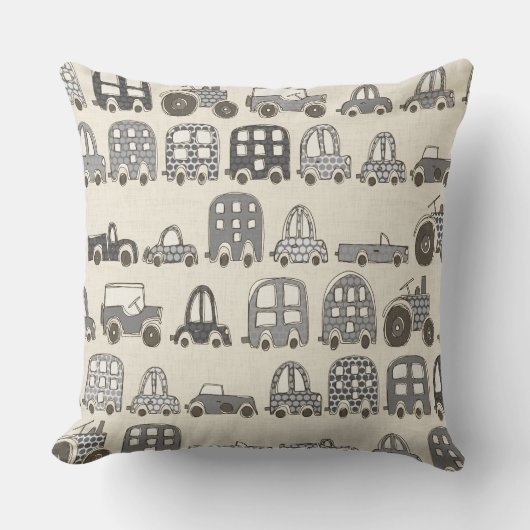 レトロ乗り物 クッション (正面)