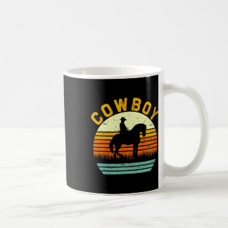 レトロ乗馬ロデオウェスタンラインダンスホ コーヒーマグカップ