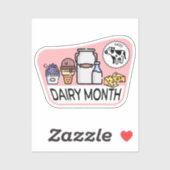レトロ乳製品月 シール (シート)