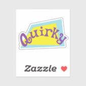 レトロ予測できなな形と色の単語 シール (シート)