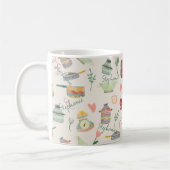 レトロ予測できなキッカラフルチンテーマパーソナライズされた コーヒーマグカップ (左)