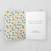 レトロ予測できなクリスマスツリーミッドセンチュリーモダン シーズンカード (内部)