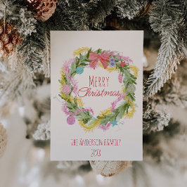 レトロ予測できなグリーンクリスマスボウリース非写真 シーズンカード