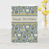 レトロ事業グループ誕生日カード カード (黄色い花)