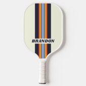 レトロ五ストライプ集会の名前 ピックルボールラケット (裏面)