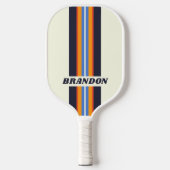 レトロ五ストライプ集会の名前 ピックルボールラケット (正面)