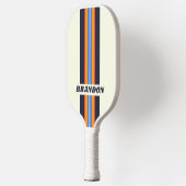 レトロ五ストライプ集会の名前 ピックルボールラケット (左)