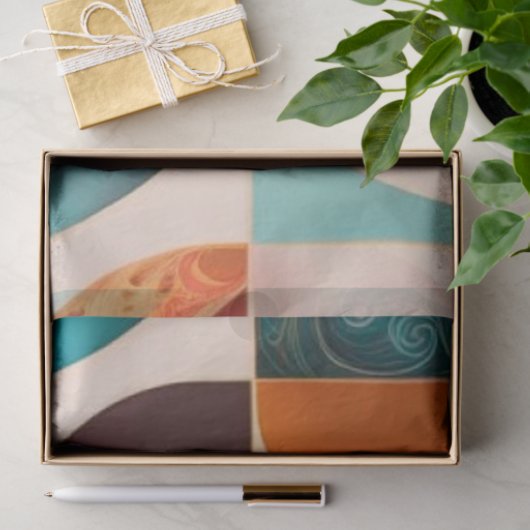 レトロ人気がある抽象芸術スクエアコレクション 薄葉紙 (ギフト)