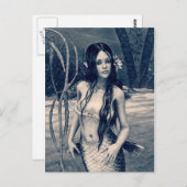 レトロ人魚 ポストカード (正面/裏面)