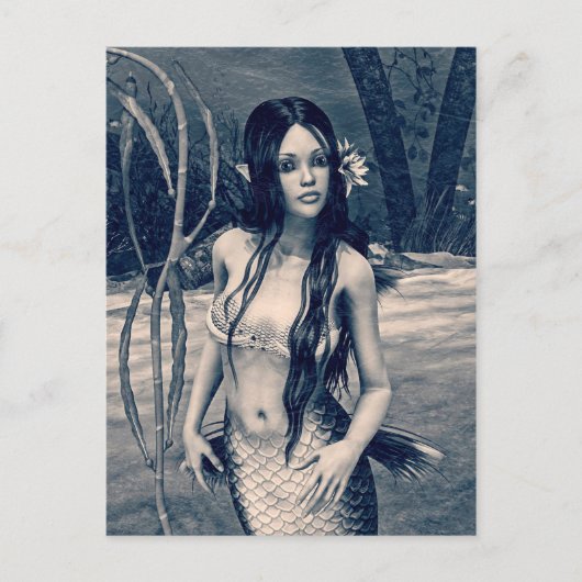 レトロ人魚 ポストカード (正面)