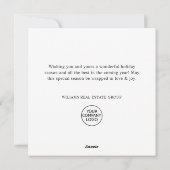 レトロ企業のヴィンテージレッドファームトラッククリスマス シーズンカード (裏面)