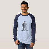 レトロ企業のヴィンテージロボットの人用 Tシャツ (正面フル)
