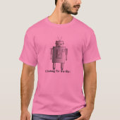 レトロ企業のヴィンテージロボットの人用 Tシャツ (正面)