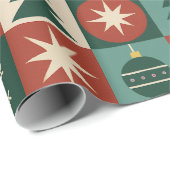 レトロ休日パタ市松模様にーン ラッピングペーパー (ロールコーナー)