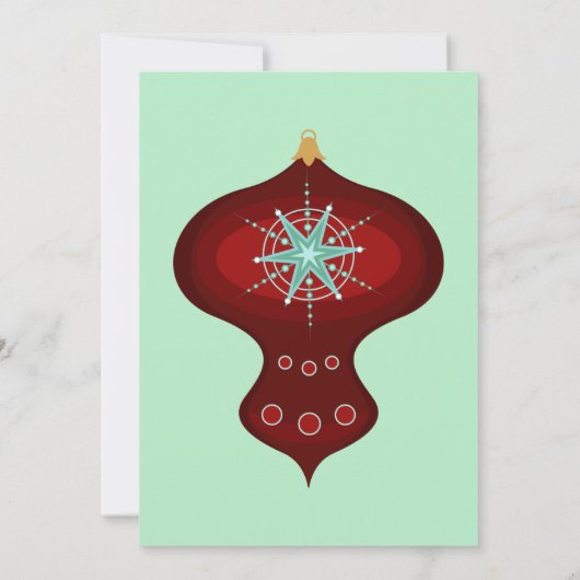 レトロ休日 |クリスマスオーナメント交換パーティー 招待状 (裏面)