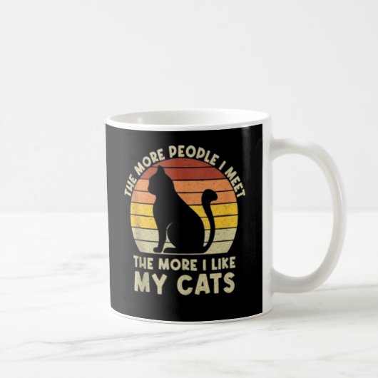 レトロ会う人が増えるほど私は自分のCaが好き コーヒーマグカップ (右)