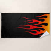 レトロ伝統的フ改造レイカスタムレース ビーチタオル (正面)