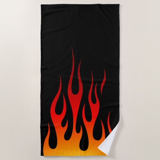 レトロ伝統的フ改造レイカスタムレース ビーチタオル (正面)