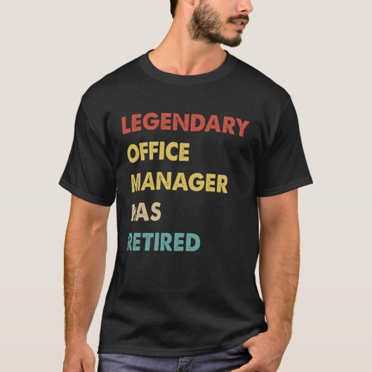 レトロ伝説的なオフィスマネージャー退職した Tシャツ (正面)