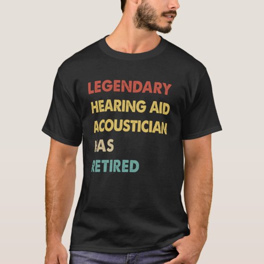 レトロ伝説的な補聴器音響技師が引退した Tシャツ (正面)