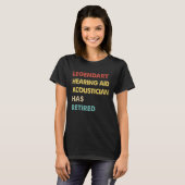 レトロ伝説的な補聴器音響技師が引退した Tシャツ (正面フル)