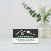 レトロ住宅修繕工事レイヤー 名刺 (スタンド正面)