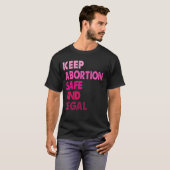 レトロ保流産の安全及び法的流産の権利 Tシャツ (正面フル)