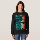 レトロ保護サンセットウェア国立公園イエローストーン スウェットシャツ (正面フル)