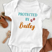 レトロ保護バイパーソナライズされたドッグ ベビーボディスーツ