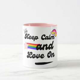 レトロ保Calm and Love On Mug マグカップ