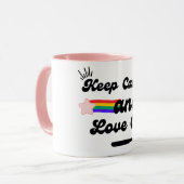レトロ保Calm and Love On Mug マグカップ (正面左)